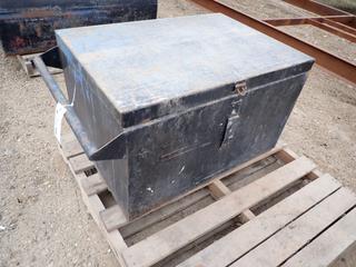 Metal Storage Box C/w Electric Chain Hoist *Note: Working Condition Unknown*