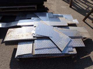 Qty of Various Sized Lengths and Widths, 1/16 In. Checker Plate *Note: Buyer Responsible For Load Out* 