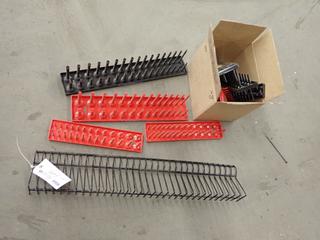 Qty of Various Tool Box Organizers, Wire Organizers for Pliers, Assorted Dimensions