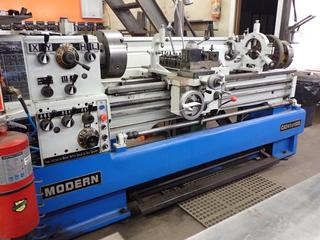 2003 Modern Model C6241x1500 21Amp 60HZ 208V 3-Phase Lathe C/w 60 In. Bed x 16 In. Swing, 3-Jaw Chuck, 4-Jaw Chuck, Face Plate, Steady Rest, Follower Rest, Taper Attachment, Quick Release Tool Post, (10) Tool Holders And Life Center And Tail Stock Accessories. SN 311107 *Note: Buyer Responsible For Load Out*