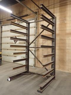 10ft X 6ft X 4ft Custom Built 9-Tier Single Sided Cantilever Storage Rack. *Note: Buyer Responsible For Load Out*