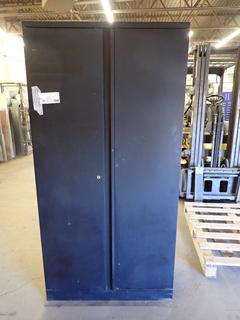 3ft X 18in X 6ft 2-Door Metal Storage Cabinet w/ (4) Shelves