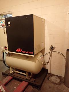 Ingersoll Rand Model UP6-5TAF-150 W/DR 208V 3-Phase Rotary Screw Compressor C/w LED Display, 80 Gal. Tank. Showing 2559hrs. SN UQ3406U10313 *Note: Buyer Responsible For Load Out*