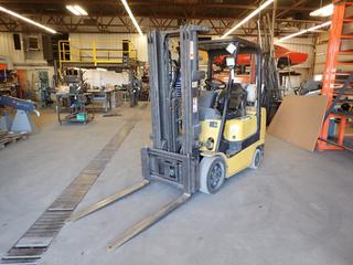 2001 CAT LP Industrial Lift Truck C/w E-470305 Engine, 4G63 Motor Size, 3-Stage Mast, Side Shift, 4ft Forks And 21x7x15 Tires. Showing 6052 Hrs. SN AT82C07268 *Note: Tears On Seat*
