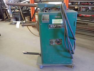 Weld-O-Matic 20KVA 60-Cycle 220V Spot Welder w/ 24in Throat Depth And 2in Arm/Platen Spacing. SN 2332