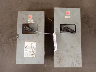 (2) Federal Pioneer 3-Phase, 30 A, Industrial Duty Disconnect Switches