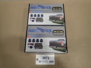 (2) Unused Hawk Eyes 4 Sensor Parking Assist Systems, Model PS-02B (C-1)