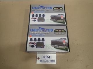 (2) Unused Hawk Eyes 4 Sensor Parking Assist Systems, Model PS-02B (C-1)