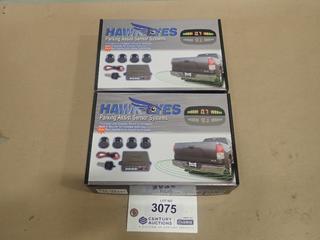 (2) Unused Hawk Eyes 4 Sensor Parking Assist Systems, Model PS-02B (C-1)