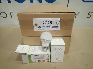 (40) Unused Dimmable Warm White Hi-Power LED Light Bulbs, E26 Base, 8W, 100 VAC, BHLED-P1908-WW (B-2)