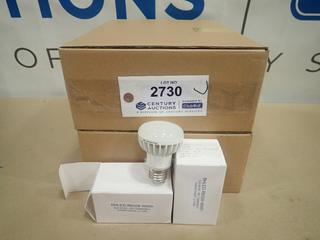 (40) Unused Dimmable Warm White LED Reflector Light Bulbs, E26 Base, 8W, 100 VAC, BHLED-R6308-WWD (B-2)