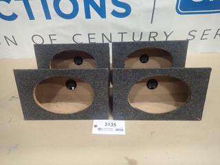 (4) Unused Nuance Speaker Boxes, Fits 6 In. x 9 In. Oval Speakers, Overall Dimensions: 13 In. x 8 In. x 5 In. (L-3-1)