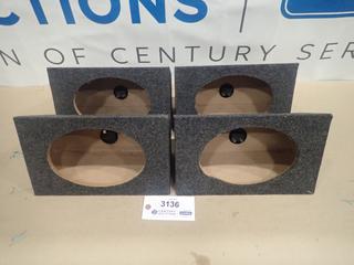 (4) Unused Nuance Speaker Boxes, Fits 6 In. x 9 In. Oval Speakers, Overall Dimensions: 13 In. x 8 In. x 5 In. (L-3-1)