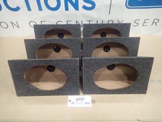 (6) Unused Nuance Speaker Boxes, Fits 6 In. x 9 In. Oval Speakers, Overall Dimensions: 13 In. x 8 In. x 5 In. (T-4-3)