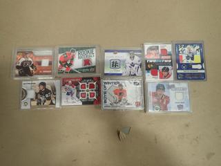 Assorted Game Jersey Patch Hockey Cards, Including: Toews, Kane, Sundin, Umberger, Crosby, Sheppard, Higgins, Toskala, Duchesne, and More (Upstairs)