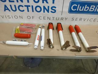 Unused Rancho Suspension Parts: (4) 5000 Series Shocks, (2) 4000 Series Shocks, (1) 5000 Series Steering Stabilizer (C-1)