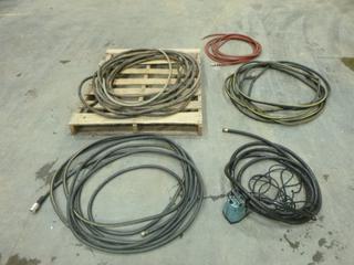 (4) 5/8 In. Rubber Water Hoses, (1) Sump Pump, (1) Air Hose (M-4-3)