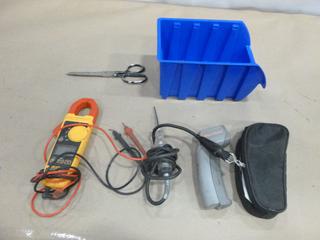 Bin w/ Multimeter, Test Light and Blue-Point Heat Gun (F-1)