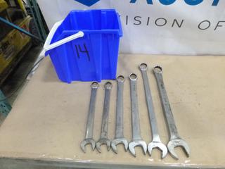 Assorted Snap On and Mac Combination Wrenches, C/w Bin (K-2-3)