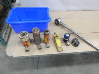 4 to 1 Torque Multiplier, Assorted Hydraulic Rams, C/w Bin (K-2-3)