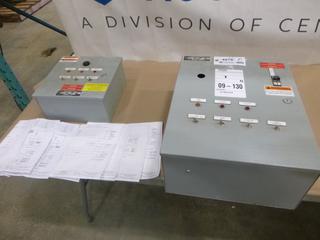 (1) Electrical Control Box Complete w/ Wiring and Drawings, 21 In. x 16 In. X 9 In., (1) Electrical Control Box Complete w/ Wiring and Drawings, 13 In. x 13 In. X 6 1/2 In. (S-2-1)