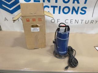 Unused Flow Fab Submersible Pump, Model LBV-40,  Revolution 3450, 60 Hz, 1 Phase, Weight 33 Lb., 115V, Current 5.5 (R-2-3)