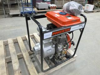 Unused Powertek Diesel 4 In. Water Pump, Model LDP 100 CL (J-1-2)