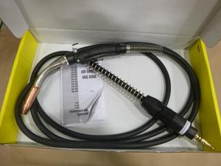 Unused Tweco Air Cooled Mig Gun, Part ELC2154045, 200A, 15 Ft. Long, .040 - .045 Max Wire Size (D-2)