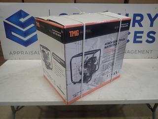 Unused TMG Industrial 4 In. Semi-Trash Water Pump, 7.5 HP 223 cc 4-Cycle 3600 RPM OHV Gas Engine, Model TMG-100TWP (X-3-1) 