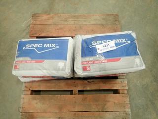 (5) 36.3 KG Bags of Spec Mix PL-03 Portland Lime & Sand Type S Mortar  (X-2-1)