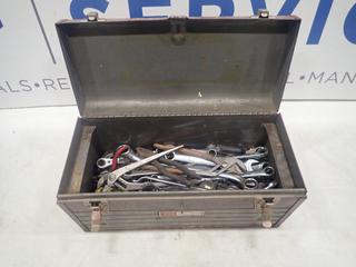 Craftsman Tool Box and Qty of Assorted Hand Tools, Box: 18 In. x 9 In. x 9 In., c/w Wrenches, Ratchet Wrenches, Plyers, Cutters, Channel Lock Pliers, Crescent Wrenches, Etc. (T-3-2)