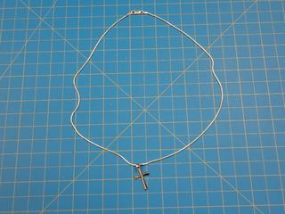 Approx. 17 In. Sterling Silver Necklace w/ Cross (Office)