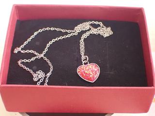 Approx. 17 In. Necklace w/ Heart Pendant (Office)