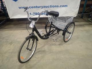 Unused Shimano Adult Tricycle, 3 Wheel, 20 In. Bike, 7 Speed, C/w Basket