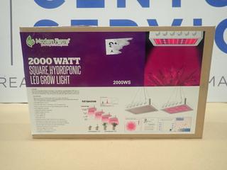 Unused Modern Farms 2000W Square Hydroponic LED Grow Light, 110V, 0.98A (F-1)