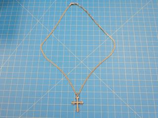 Approx. 24 In. Sterling Silver Chain w/ Cross (Office)