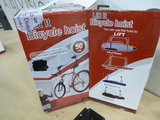 Unused Lift It Bicycle Hoist, Lifts Up To 50 Lbs, Can Also Be Used For Skis, Golf Clubs, Surf Boards, Canoe (D-2)