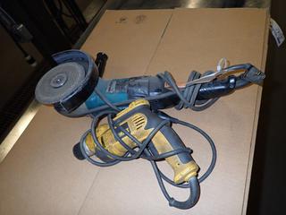 (1) Makita 120V 7 In. Angle Grinder C/w (1) Dewalt DWD110 120V 3/8 In. Drill (A2)