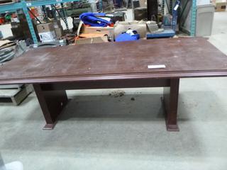 Boardroom Table, 84 In. x 37 In. x 27 In., *Note: Can Be Taken Apart For Transport, Damage* (K-5-3)