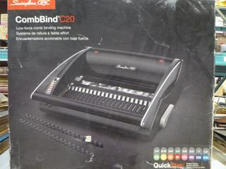 (1) Swingline Comb Bind C20 Low Force Comb Binding Machine, Binds Up to 20, 330 Sheets (A2)