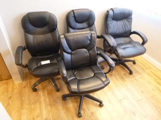 (4) Office Chairs On Casters *Located Offsite at 5013 48 St, Stony Plain, For Viewing and More Information Contact Al at 587-982-5353, Must Have Paid In Full Invoice For Removal, No Payments Accepted On Site*