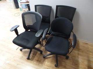 (4) Office Chairs On Casters *Located Offsite at 5013 48 St, Stony Plain, For Viewing and More Information Contact Al at 587-982-5353, Must Have Paid In Full Invoice For Removal, No Payments Accepted On Site*