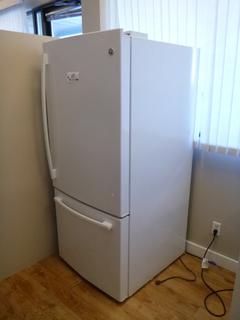 GE Refrigerator, Model GBE21AGKFKWW, SN VH302438, 30 In. x 36 In. x 70 In. *Located Offsite at 5013 48 St, Stony Plain, For Viewing and More Information Contact Al at 587-982-5353, Must Have Paid In Full Invoice For Removal, No Payments Accepted On Site* **Buyer Responsible For Loadout* 