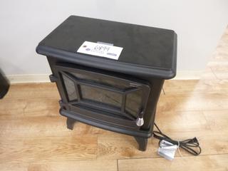 Pleasant Hearth 17 In. Infrared 2 Stage Electric Stove Heater, Model ES-217-10 (Damaged) *Located Offsite at 5013 48 St, Stony Plain, For Viewing and More Information Contact Al at 587-982-5353, Must Have Paid In Full Invoice For Removal, No Payments Accepted On Site*