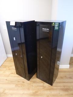 (2) Stack-On Allegiance Series Safes, 17 In. x 13 1/2 In. x 53 In. *Note: No Keys, Locked* *Located Offsite at 5013 48 St, Stony Plain, For Viewing and More Information Contact Al at 587-982-5353, Must Have Paid In Full Invoice For Removal, No Payments Accepted On Site*