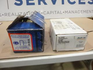 (1) Box 16 GA x 1 1/2 Galvanized Staples, (1) Box 15 GA 2 In. Galvanized Staples *Note: Both Boxes Have been Opened* (W-2-2))