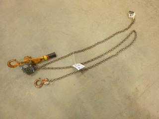 Kito 3/4 Ton Come A Long. 10 Ft. Long Chain (C-1)