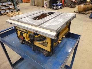 DeWalt Portable Table Saw, Model DW745, 10 In. Blade. 15A, 120V AC, 60 Hz, 3850 RPM, S/N 2007 52-CT 124931 (M-1-1)