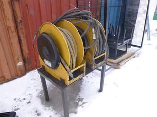 (2) Graco Hose Reels, Air Line, Hydraulic Oil Line