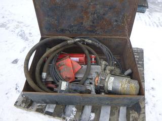 Storage Box c/w Hydraulic Cylinder, Turbo 2000 Air Dryer, Hydraulic Lines and Misc Parts 